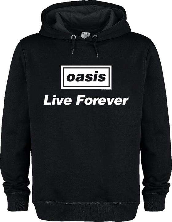 Actual product image Amplified Unisex Adult Live Forever Title Oasis Hoodie (L)