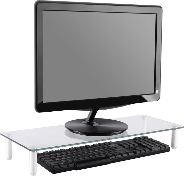 Produktbild equip Monitortischerhöhung bis 20kg Glastisch weiss