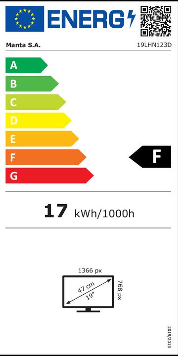 Energy Label Manta 19LHN123D (19", LED, HD ready)