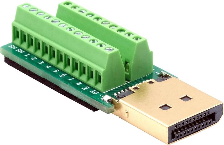 Actual product image Exsys DisplayPort Terminal Block Adapter (20 Pin Terminal Block)