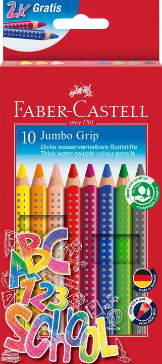 Actual product image Faber-Castell Jumbo Grip (Multicolor, 10 x)