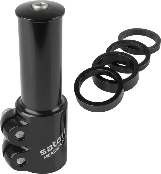 Produktbild Messingschlager Satori - H?henadapter f?r Ahead Vorbau - Heads-Up4 (Schwarz) (1 mm, 203.20 mm)