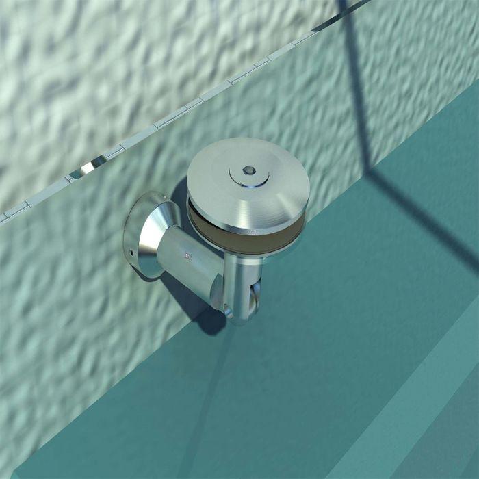 Image du produit Swisshandel24 Auvent en verre trempé, inox verre clair (150x90 cm) (M)