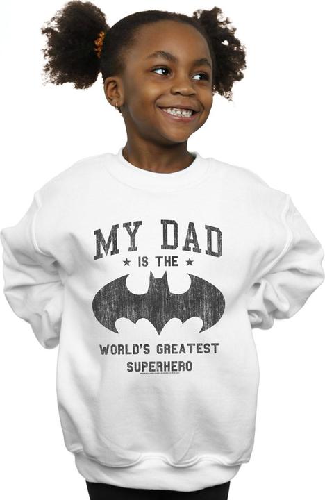 Image du produit - Sweat BATMAN MY DAD IS A SUPERHERO - Fille (152, 158)
