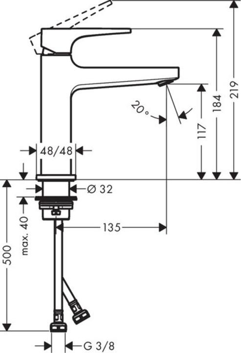 Actual product image hansgrohe EH-WT-MI METROPOL 110
