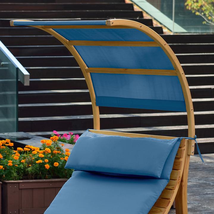 Produktbild Axi Salina Liegestuhl mit Sonnenschirm Blau (186.50 cm)