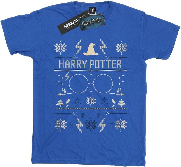 Actual product image Womens/Ladies Christmas Pattern Cotton Boyfriend T-Shirt (3XL)