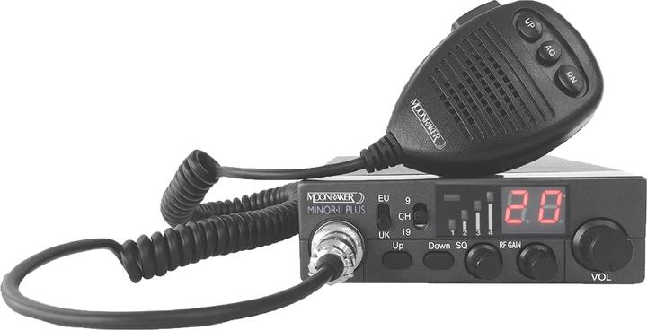 Moonraker CB radio MINOR II PLUS, RF GAIN, adjustable ASQ and 12V-24V power supply