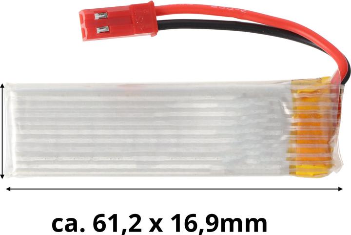Produktbild AccuCell Li-Ion-Akku 500mAh 3.7V für Lishi Toys L6052 Drohne, Multicopter, Quadrocopter wie LS-050 (3.70 V, 500 mAh)