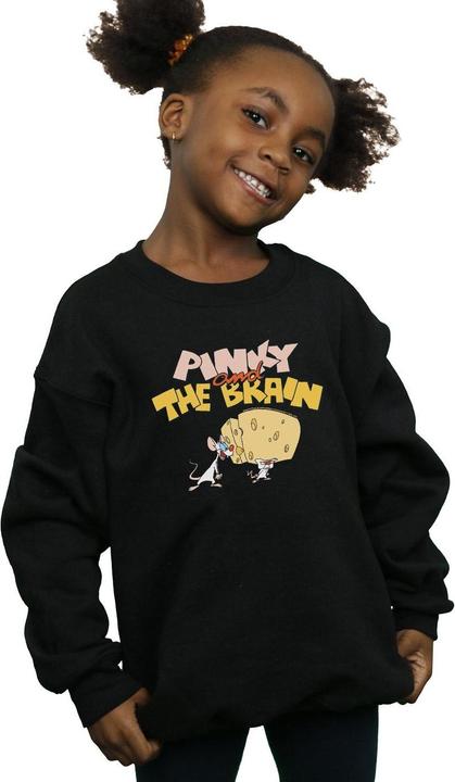 Actual product image Universal Textiles Girls Pinky And The Brain Cheese Head Sweatshirt (152, 158)