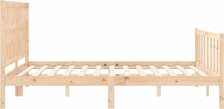 Image du produit VidaXL Massivholzbett mit Kopfteil 160x200 cm (160 x 200 cm)