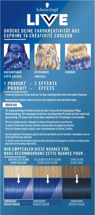 Immagine prodotto Schwarzkopf Live Ultra brillanti (95 Blu elettrico)