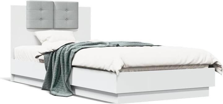 Image du produit VidaXL Cadre de lit avec tête de lit et lampes LED (90 x 200 cm)
