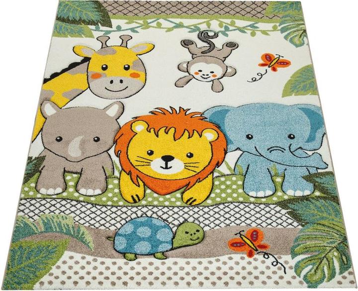 Produktbild Paco Home Kinder-Teppich Kinderzimmer Elefant Wolke (120 x 160 cm)