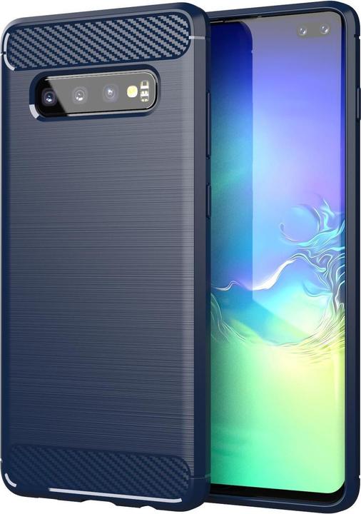 Produktbild Cadorabo TPU Ultra Slim carbon edelstahl Kombi Cover (Samsung Galaxy S10)