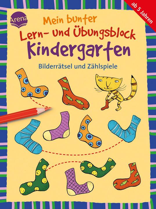 Immagine prodotto Mein bunter Lern- und Übungsblock Kindergarten. Bilderrätsel und Zählspiele (Tedesco, Freddo Barnhusen, Uta Bedzieche, 2022)