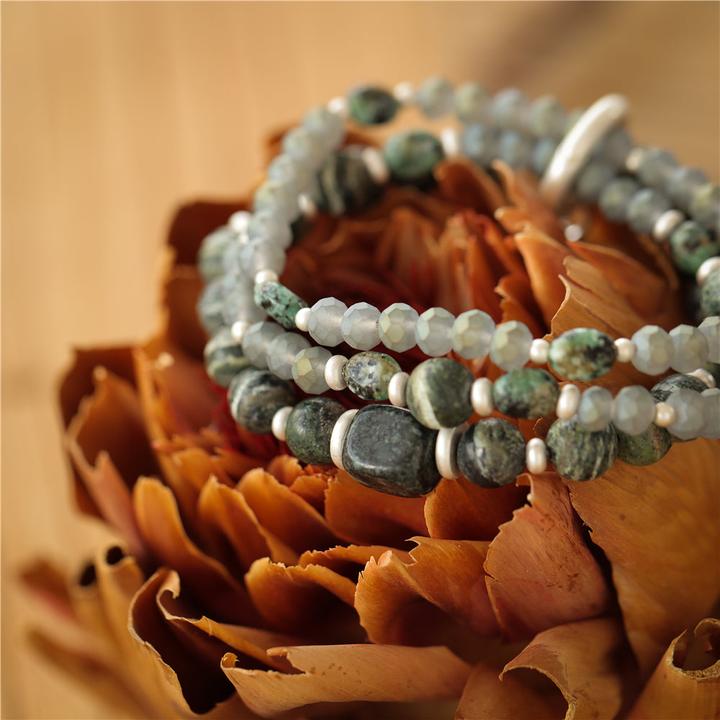 Actual product image Andreani Armband mit echter afrikanischer grüner Jade (8 cm)