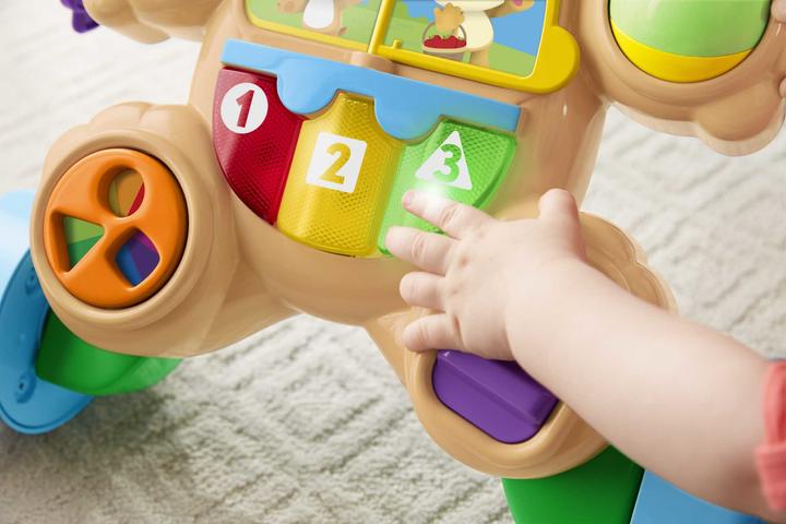 Immagine prodotto Fisher-Price Cagnolino Primi Passi - Ridi & Impara, Edizione multilingue, giocattolo musicale per camminare Gioc