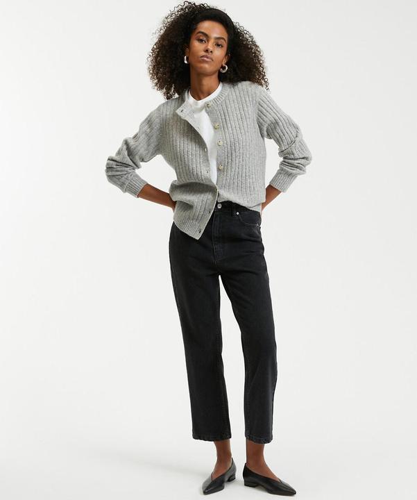 Produktbild La Redoute Collections Gerade High-Waist-Jeans in 7/8-Länge (XS)