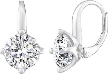 Silvego Silver earrings LILA with clear zircon LPS0620 - Dimension: L: (2 x 1.1 cm)