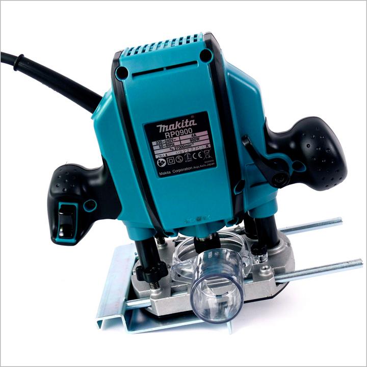 Actual product image Makita RP 0900 K - 900 Watt router 8 mm in aluminium tool box