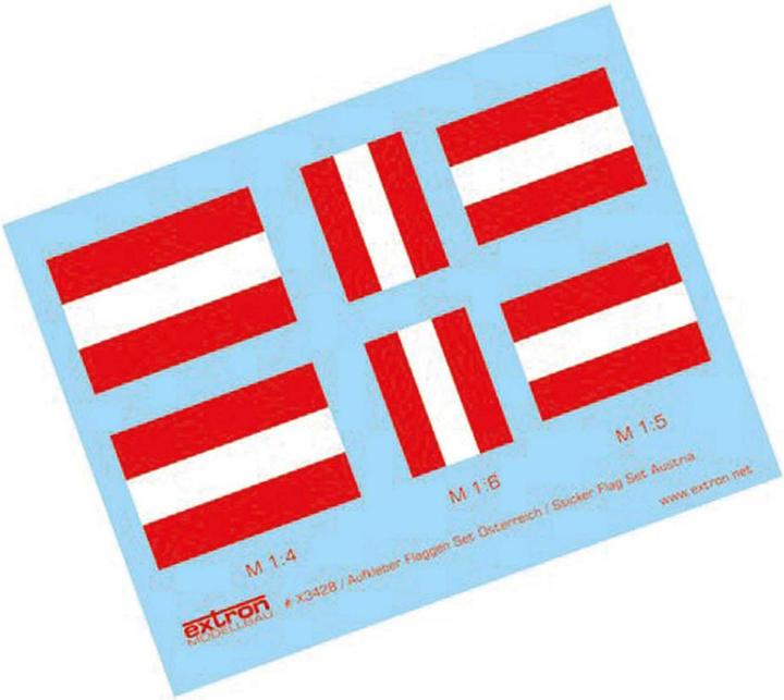 Actual product image Extron Modellbau sticker flags austria