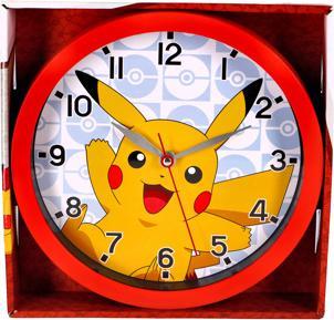 Actual product image Accutime Children's wall clock Pikachu (red, yellow), round analogue clock in Pokémon design, educational