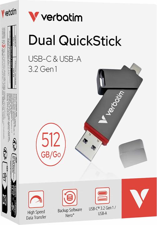 Immagine prodotto Verbatim Dual QuickStick (512 GB, USB 3.2)