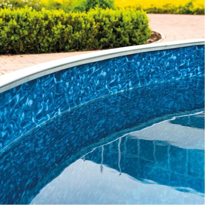 Actual product image Poolomio Pool liner for round pool marble blue | 3.60 x 1.10 m