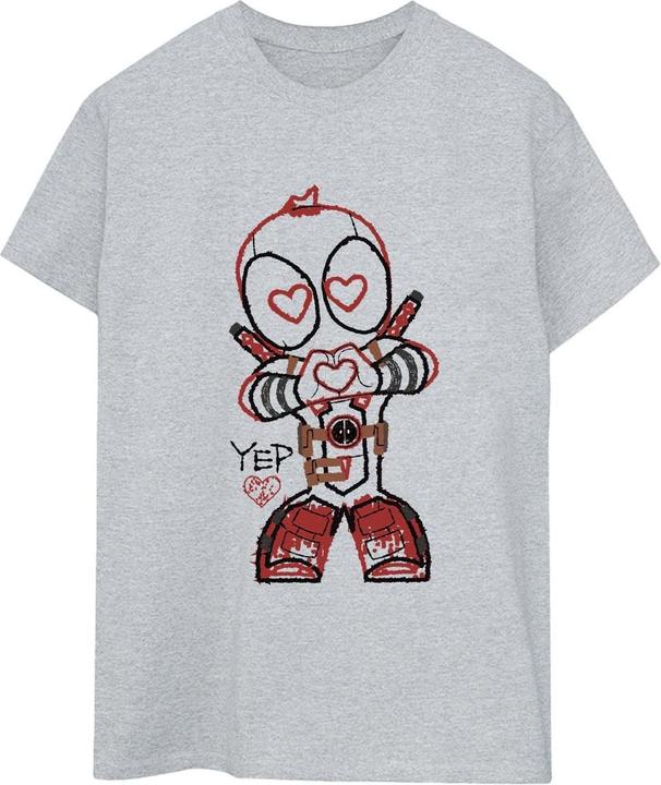 Immagine prodotto Deadpool Love Beam Line Maglietta Ampia Donna (3XL)