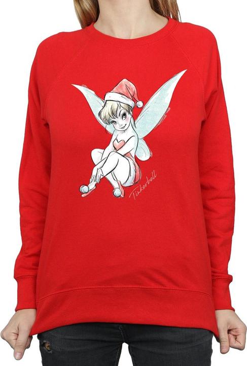Actual product image Disney Womens/Ladies Tinkerbell Christmas Fairy Sweatshirt (XXL)