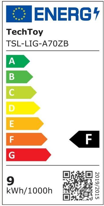 Energie-Label Tesla TechToy (E27, 9 W, 806 lm, 1 x, F)