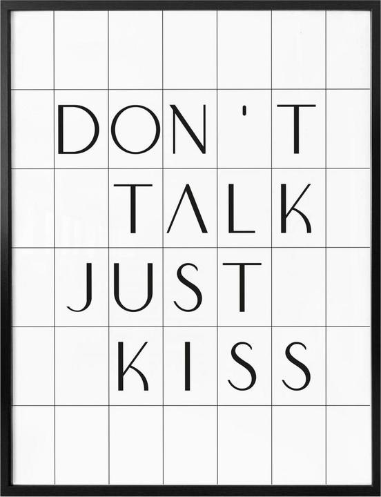 Immagine prodotto Trenddeko con Raster - Non parlare, bacia e basta (60 x 80 cm)