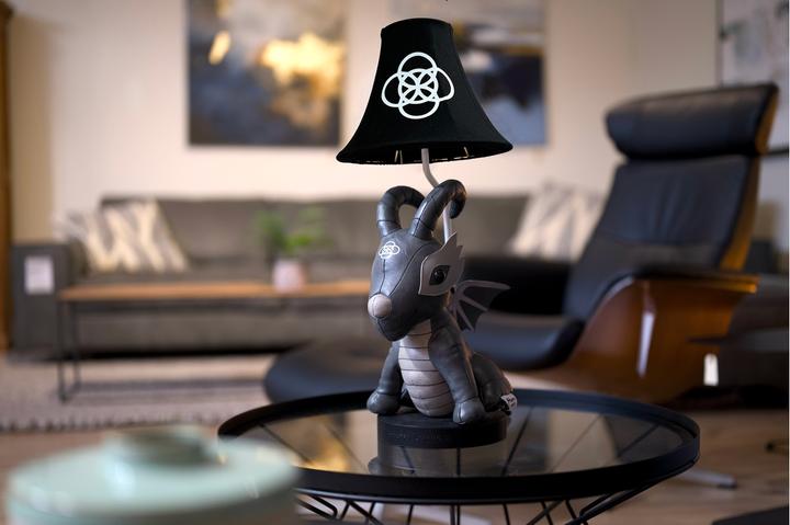 Actual product image Happy Lamps Black Dragon the dragon, LED table lamp, handmade (450 lm)