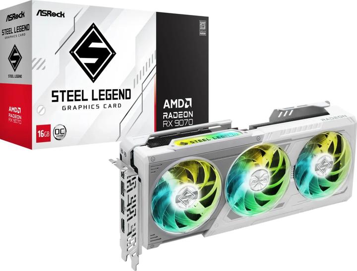 Productafbeelding AsRock Radeon RX 9070 Steel Legend OC (16 GB)