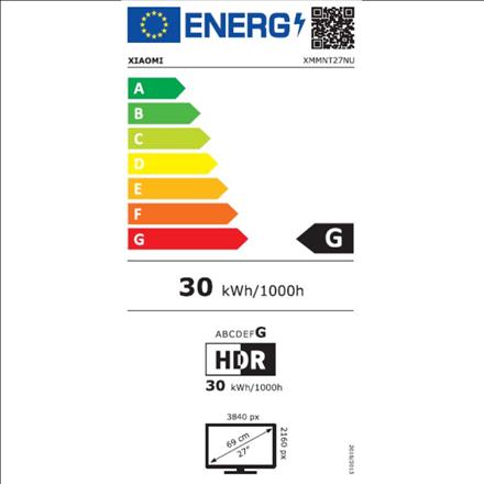 Energie-Label Xiaomi BHR5757GL (3840 x 2160 Pixel, 27")