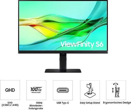 Produktbild Samsung ViewFinity S6 - S60UD (2560 x 1440 Pixel, 24")