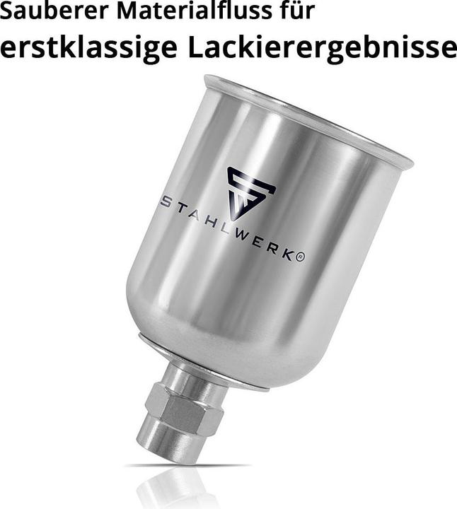 Image du produit Stahlwerk Gobelet à peinture en aluminium 125 ml pour pistolet à peinture
