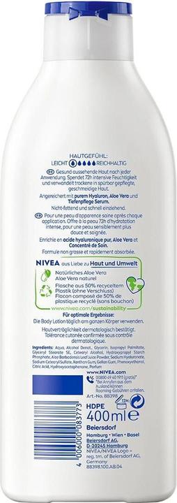 Actual product image NIVEA Aloe Pflege Body Lotion Fl 400ml (Body lotion, 400 ml)
