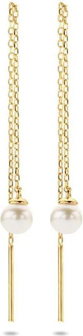 Actual product image Marie Celeste End -Trekoorbellen Pearl - Gold (14K yellow gold)