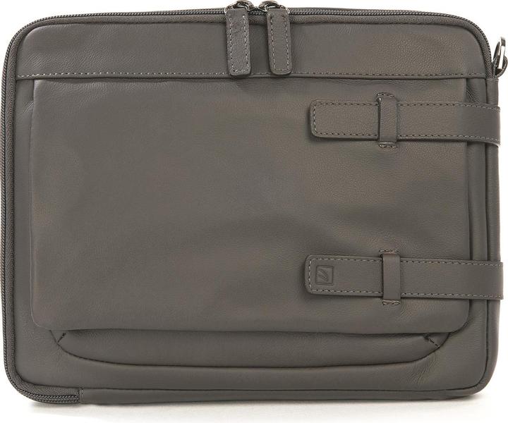 Produktbild Tucano Tema Cross-Body, Tablettasche aus Leder für iPad mini, Tablets bis 8 Zoll, grau