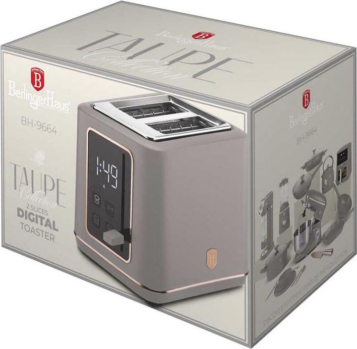 Productafbeelding BerlingerHaus Haus Toaster mit Digitalanzeige Taupe Collection