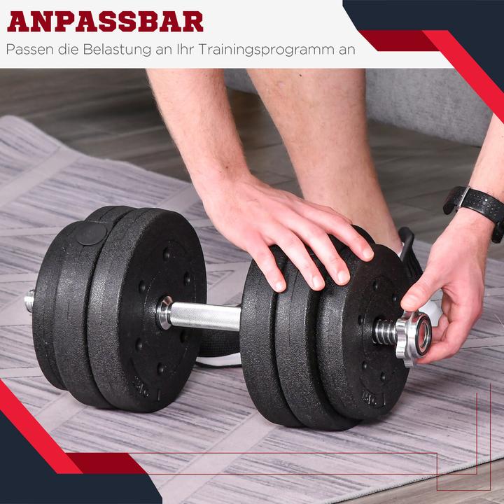 Actual product image Homcom Dumbbell set 30 kg (8 x 2.5 kg, 4 x 1.5 kg)