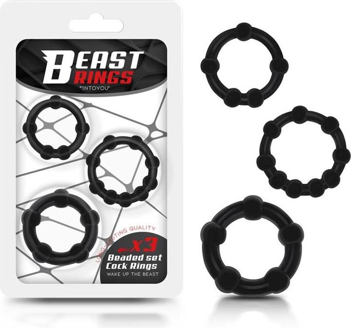 Produktbild Beast Rings Flexible Beaded Cockring 3er-Set (3 cm)