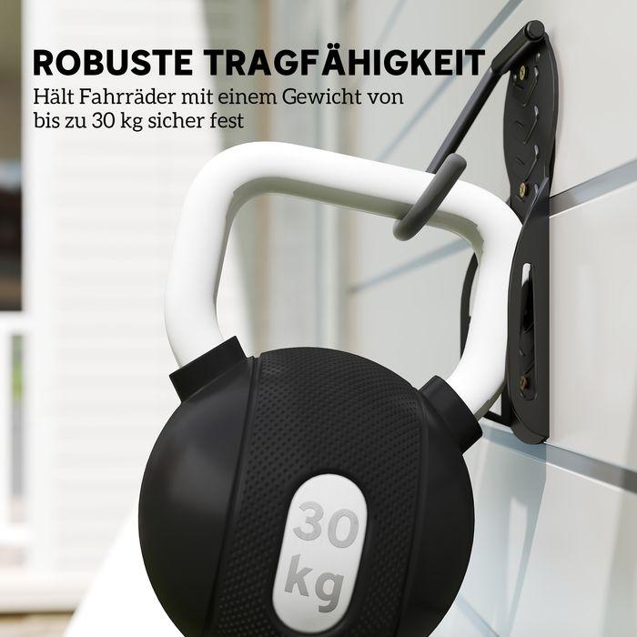 Produktbild Swisshandel24 4er Set Fahrrad Wandhalterung Vertikal mit 30 kg Tragkraft klappbar Aufhängung