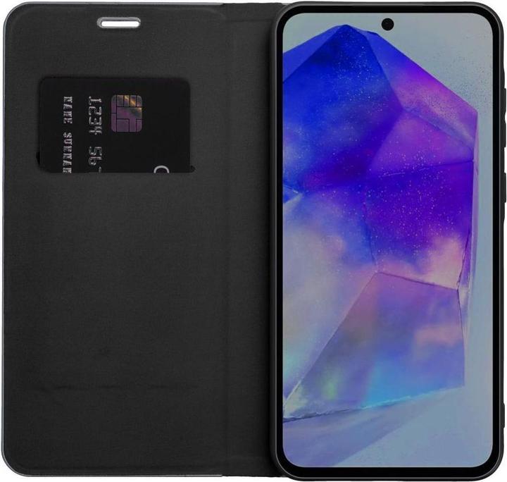 Actual product image Forcell Book case OEM LUNA Book Carbon for SAMSUNG Xcover 4 black (Samsung Galaxy Xcover 4)