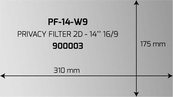 Actual product image Port Designs privacy filters (14", 16 : 9)