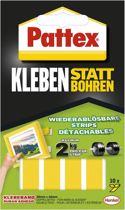 Actual product image Pattex Gluing instead of drilling Adhesive strips (2000 g)