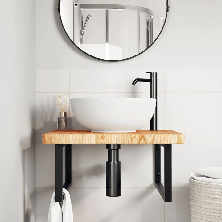 Immagine prodotto VidaXL Piano di lavoro per lavabo con supporto e rovere