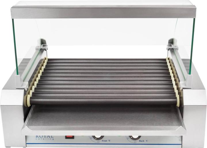 Actual product image Royal Catering Hot Dog Grill - 11 rollers - Teflon
